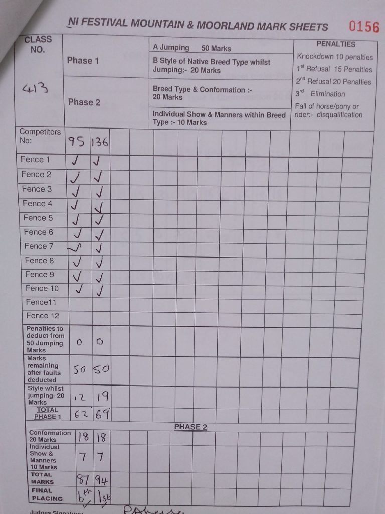 Festival Working Hunter Finals 2019 Ponies classes 407 To 415